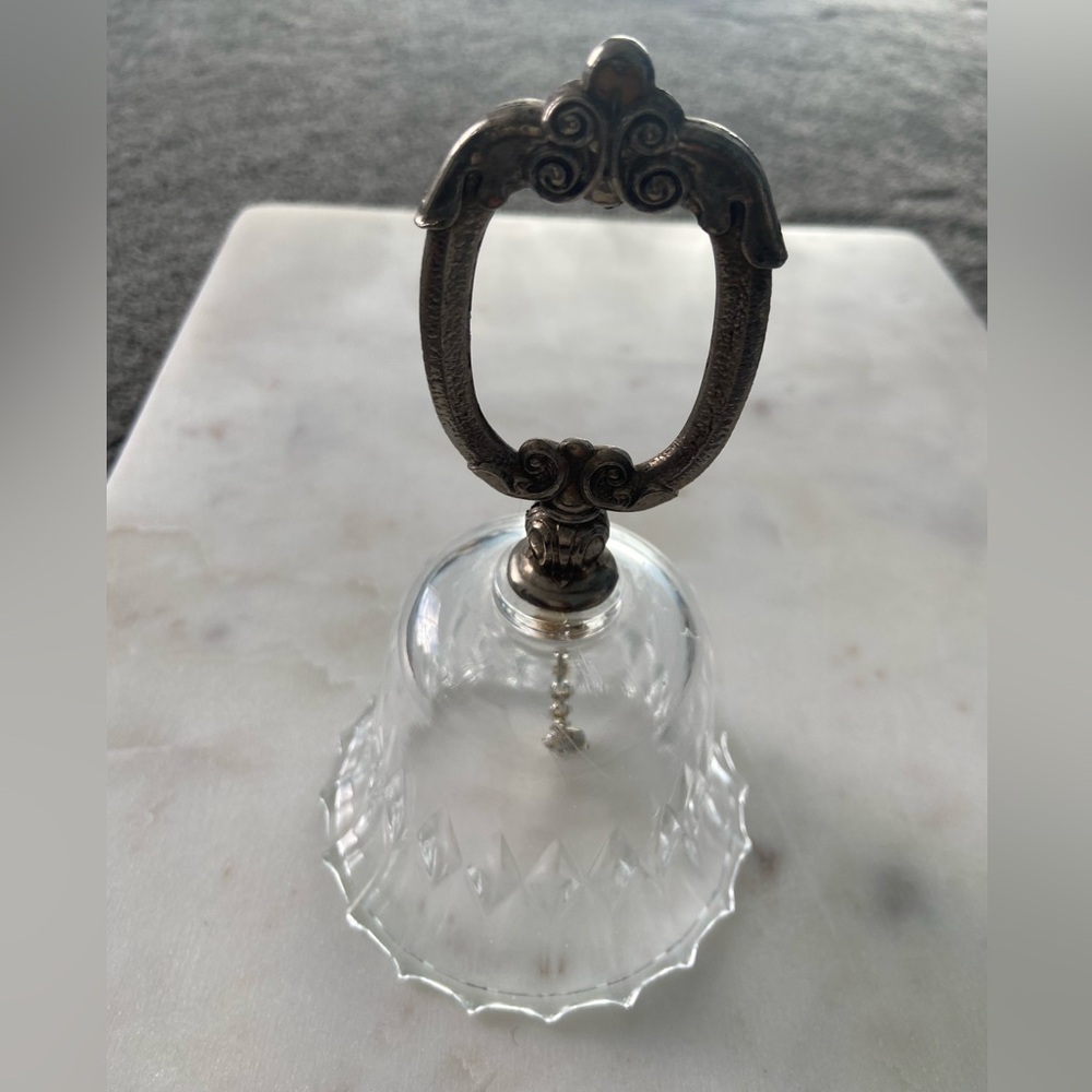 Elegant Silver and Glass Bell